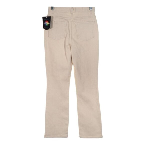 Newport News Jeanology Womens Size 8 Fitted Bootcut Ivory 28 x 32 Stretch - Picture 4 of 8